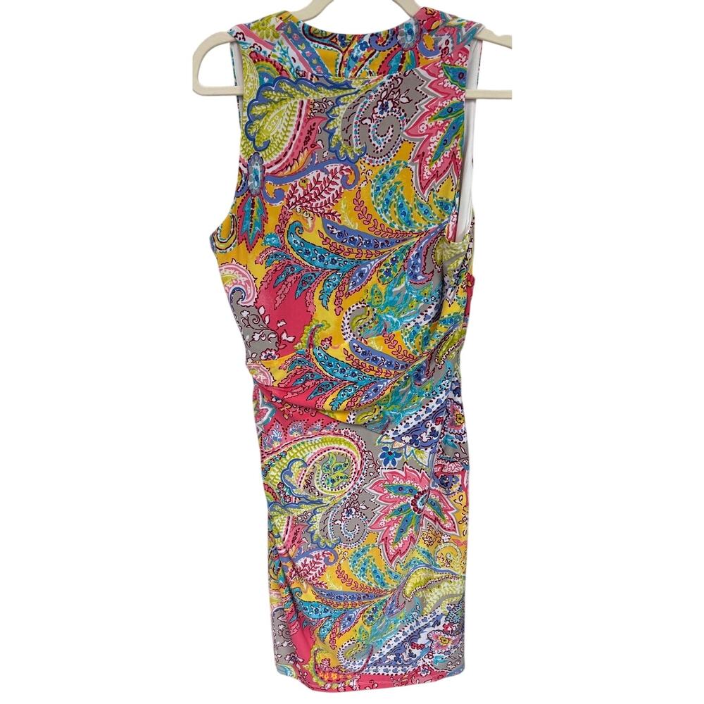 Lauren Ralph Lauren Multi-color Paisley Faux Wrap Dress, 10 - Picture 2 of 7